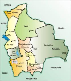 cartina bolivia