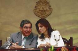 Laura Chinchilla con Óscar Arias