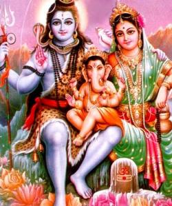 Shiva, Parvati e Ganesha