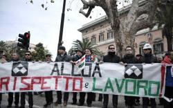 Protesta dei lavoratori Alcoa