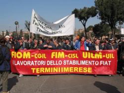 Manifestazione degli operai Fiat