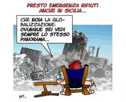vignetta rifiuti emergenza sicilia