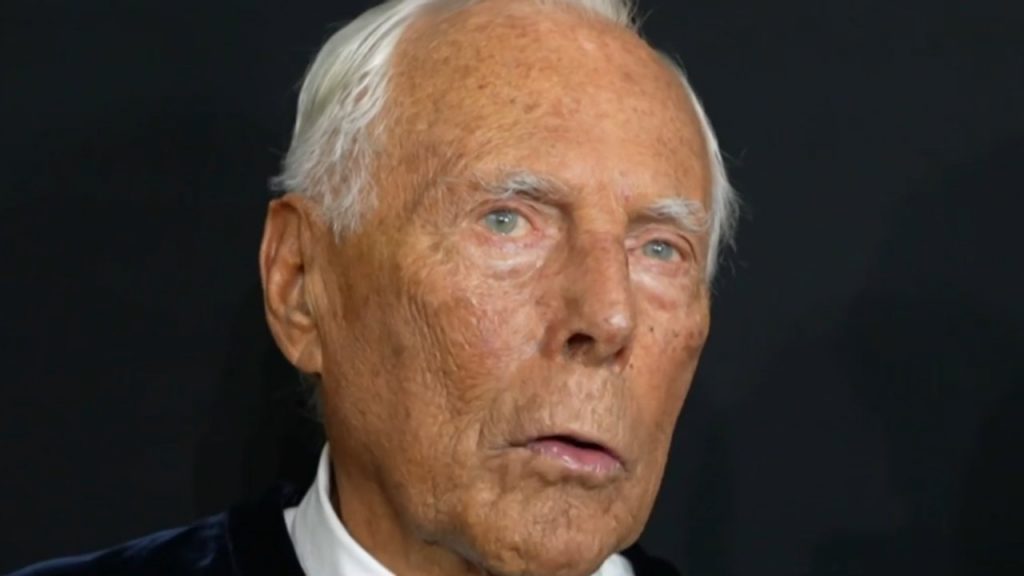 Giorgio Armani (screeshot TV Mediaset) - terranauta.it